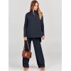 imageANRABESS Women Two Piece Outfits Oversized Turtleneck Knit Pullover Sweater Top Wide Leg Pants Lounge Set Sweatsuit 2025 FallNavy Blue