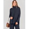 imageANRABESS Women Two Piece Outfits Oversized Turtleneck Knit Pullover Sweater Top Wide Leg Pants Lounge Set Sweatsuit 2025 FallNavy Blue