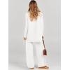 imageANRABESS Women Two Piece Outfits Oversized Turtleneck Knit Pullover Sweater Top Wide Leg Pants Lounge Set Sweatsuit 2025 FallWhite