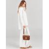 imageANRABESS Women Two Piece Outfits Oversized Turtleneck Knit Pullover Sweater Top Wide Leg Pants Lounge Set Sweatsuit 2025 FallWhite