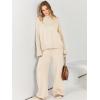 imageANRABESS Womens 2 Piece Outfit Sweater Lounge Sets Long Sleeve Knit Pullover Wide Leg Pant Tracksuit Loungewear 2025 FashionApricot