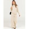 imageANRABESS Womens 2 Piece Outfit Sweater Lounge Sets Long Sleeve Knit Pullover Wide Leg Pant Tracksuit Loungewear 2025 FashionApricot