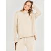 imageANRABESS Womens 2 Piece Outfit Sweater Lounge Sets Long Sleeve Knit Pullover Wide Leg Pant Tracksuit Loungewear 2025 FashionApricot