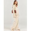 imageANRABESS Womens 2 Piece Outfit Sweater Lounge Sets Long Sleeve Knit Pullover Wide Leg Pant Tracksuit Loungewear 2025 FashionApricot