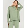 imageANRABESS Womens 2 Piece Outfit Sweater Lounge Sets Long Sleeve Knit Pullover Wide Leg Pant Tracksuit Loungewear 2025 FashionMint Green