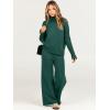 imageANRABESS Womens 2 Piece Outfit Sweater Lounge Sets Long Sleeve Knit Pullover Wide Leg Pant Tracksuit Loungewear 2025 FashionOpal Green