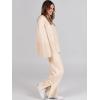 imageANRABESS Womens 2 Piece Outfits Oversized Knit Sweater Set Wide Leg Pant Cozy Lounge Matching Pajama Sets 2025 Trendy ClothesApricot