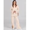 imageANRABESS Womens 2 Piece Outfits Oversized Knit Sweater Set Wide Leg Pant Cozy Lounge Matching Pajama Sets 2025 Trendy ClothesApricot