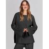 imageANRABESS Womens 2 Piece Outfits Oversized Knit Sweater Set Wide Leg Pant Cozy Lounge Matching Pajama Sets 2025 Trendy ClothesBlack