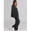 imageANRABESS Womens 2 Piece Outfits Oversized Knit Sweater Set Wide Leg Pant Cozy Lounge Matching Pajama Sets 2025 Trendy ClothesBlack