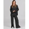 imageANRABESS Womens 2 Piece Outfits Oversized Knit Sweater Set Wide Leg Pant Cozy Lounge Matching Pajama Sets 2025 Trendy ClothesBlack
