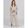 imageANRABESS Womens 2 Piece Outfits Oversized Knit Sweater Set Wide Leg Pant Cozy Lounge Matching Pajama Sets 2025 Trendy ClothesGrey Apricot
