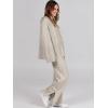 imageANRABESS Womens 2 Piece Outfits Oversized Knit Sweater Set Wide Leg Pant Cozy Lounge Matching Pajama Sets 2025 Trendy ClothesGrey Apricot