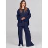 imageANRABESS Womens 2 Piece Outfits Oversized Knit Sweater Set Wide Leg Pant Cozy Lounge Matching Pajama Sets 2025 Trendy ClothesNavy Blue