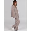 imageANRABESS Womens 2 Piece Outfits Oversized Knit Sweater Set Wide Leg Pant Cozy Lounge Matching Pajama Sets 2025 Trendy ClothesRed Apricot