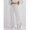 imageANRABESS Womens 2 Piece Outfits Oversized Knit Sweater Set Wide Leg Pant Cozy Lounge Matching Pajama Sets 2025 Trendy ClothesSmoky Gray