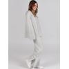 imageANRABESS Womens 2 Piece Outfits Oversized Knit Sweater Set Wide Leg Pant Cozy Lounge Matching Pajama Sets 2025 Trendy ClothesSmoky Gray