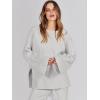 imageANRABESS Womens 2 Piece Outfits Oversized Knit Sweater Set Wide Leg Pant Cozy Lounge Matching Pajama Sets 2025 Trendy ClothesSmoky Gray
