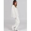 imageANRABESS Womens 2 Piece Outfits Oversized Knit Sweater Set Wide Leg Pant Cozy Lounge Matching Pajama Sets 2025 Trendy ClothesWhite
