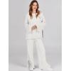 imageANRABESS Womens 2 Piece Outfits Oversized Knit Sweater Set Wide Leg Pant Cozy Lounge Matching Pajama Sets 2025 Trendy ClothesWhite