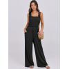 imageANRABESS Womens Casual Summer Jumpsuits Smocked Sleeveless Wide Leg Long Romper Jumpers 2025 Beach Vacation OutfitsBlack