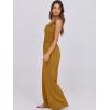 imageANRABESS Womens Casual Summer Jumpsuits Smocked Sleeveless Wide Leg Long Romper Jumpers 2025 Beach Vacation OutfitsBrownish Yellow