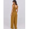 imageANRABESS Womens Casual Summer Jumpsuits Smocked Sleeveless Wide Leg Long Romper Jumpers 2025 Beach Vacation OutfitsBrownish Yellow