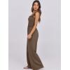 imageANRABESS Womens Casual Summer Jumpsuits Smocked Sleeveless Wide Leg Long Romper Jumpers 2025 Beach Vacation OutfitsCoffee