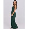 imageANRABESS Womens Casual Summer Jumpsuits Smocked Sleeveless Wide Leg Long Romper Jumpers 2025 Beach Vacation OutfitsDeep Green