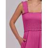 imageANRABESS Womens Casual Summer Jumpsuits Smocked Sleeveless Wide Leg Long Romper Jumpers 2025 Beach Vacation OutfitsHot Pink