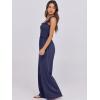 imageANRABESS Womens Casual Summer Jumpsuits Smocked Sleeveless Wide Leg Long Romper Jumpers 2025 Beach Vacation OutfitsNavy Blue