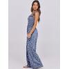 imageANRABESS Womens Casual Summer Jumpsuits Smocked Sleeveless Wide Leg Long Romper Jumpers 2025 Beach Vacation OutfitsNavy Floral