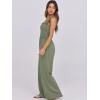 imageANRABESS Womens Casual Summer Jumpsuits Smocked Sleeveless Wide Leg Long Romper Jumpers 2025 Beach Vacation OutfitsOlive