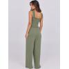 imageANRABESS Womens Casual Summer Jumpsuits Smocked Sleeveless Wide Leg Long Romper Jumpers 2025 Beach Vacation OutfitsOlive