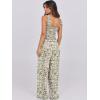 imageANRABESS Womens Casual Summer Jumpsuits Smocked Sleeveless Wide Leg Long Romper Jumpers 2025 Beach Vacation OutfitsPink Yellow Floral