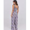 imageANRABESS Womens Casual Summer Jumpsuits Smocked Sleeveless Wide Leg Long Romper Jumpers 2025 Beach Vacation OutfitsPurple Flora