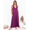 imageANRABESS Womens Casual Summer Loose Jumpsuits Sleeveless Tank V Neck Wide Leg Long Pant Rompers Baggy Jumper with PocketsDark Purple