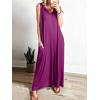 imageANRABESS Womens Casual Summer Loose Jumpsuits Sleeveless Tank V Neck Wide Leg Long Pant Rompers Baggy Jumper with PocketsDark Purple