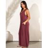 imageANRABESS Womens Casual Summer Loose Jumpsuits Sleeveless Tank V Neck Wide Leg Long Pant Rompers Baggy Jumper with PocketsRed