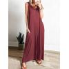 imageANRABESS Womens Casual Summer Loose Jumpsuits Sleeveless Tank V Neck Wide Leg Long Pant Rompers Baggy Jumper with PocketsRed