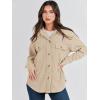 imageANRABESS Womens Corduroy Shacket Button Down Shirts Oversized Long Sleeve Casual Cardigan Jacket 2025 Fall Fashion ClothesApricot