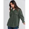 imageANRABESS Womens Corduroy Shacket Button Down Shirts Oversized Long Sleeve Casual Cardigan Jacket 2025 Fall Fashion ClothesArmy Green