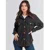 imageANRABESS Womens Corduroy Shacket Button Down Shirts Oversized Long Sleeve Casual Cardigan Jacket 2025 Fall Fashion ClothesBlack