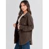 imageANRABESS Womens Corduroy Shacket Button Down Shirts Oversized Long Sleeve Casual Cardigan Jacket 2025 Fall Fashion ClothesBrown