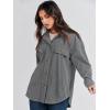 imageANRABESS Womens Corduroy Shacket Button Down Shirts Oversized Long Sleeve Casual Cardigan Jacket 2025 Fall Fashion ClothesGrey