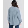 imageANRABESS Womens Corduroy Shacket Button Down Shirts Oversized Long Sleeve Casual Cardigan Jacket 2025 Fall Fashion ClothesGrey Blue