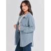 imageANRABESS Womens Corduroy Shacket Button Down Shirts Oversized Long Sleeve Casual Cardigan Jacket 2025 Fall Fashion ClothesGrey Blue