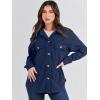 imageANRABESS Womens Corduroy Shacket Button Down Shirts Oversized Long Sleeve Casual Cardigan Jacket 2025 Fall Fashion ClothesNavy Blue