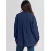 imageANRABESS Womens Corduroy Shacket Button Down Shirts Oversized Long Sleeve Casual Cardigan Jacket 2025 Fall Fashion ClothesNavy Blue