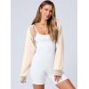 imageANRABESS Womens Cropped Sweatshirt Long Sleeve Bolero Cardigan Open Front Shrug Workout Thumb Hole Y2K Tops Preppy ClothesApricot